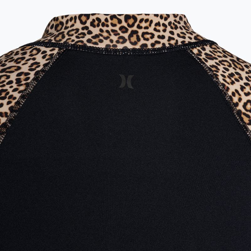 Longsleeve do pływania damski Hurley Leopard Zip Front brown sugar 4