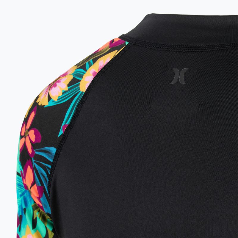 Longsleeve do pływania damski Hurley Fiji Fantasy Zip Front Rashguard black 4