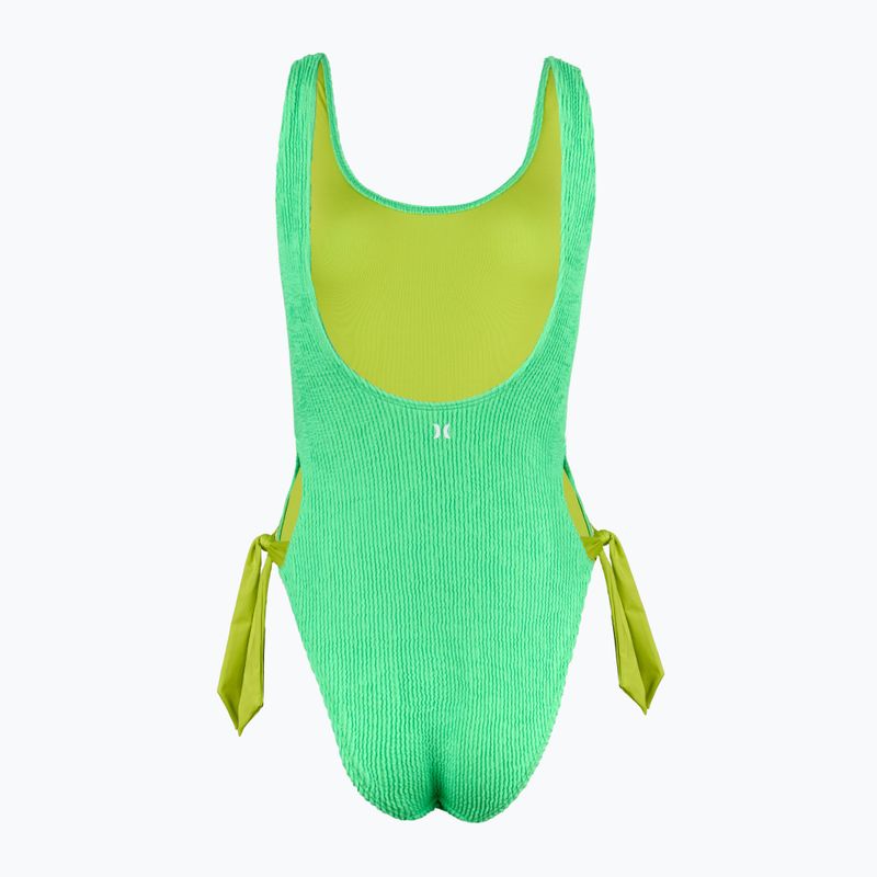Strój kąpielowy jednoczęściowy damski Hurley  Solid Scrunch Moderate One Piece seafoam 2