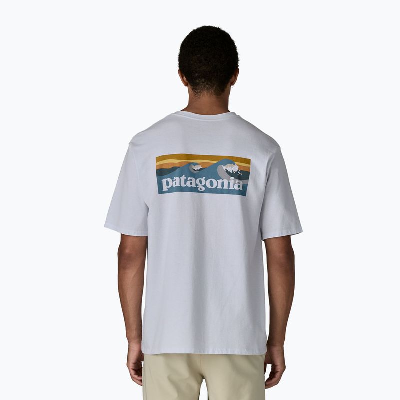 Koszulka męska Patagonia Boardshort Logo Pocket Responsibili white 3
