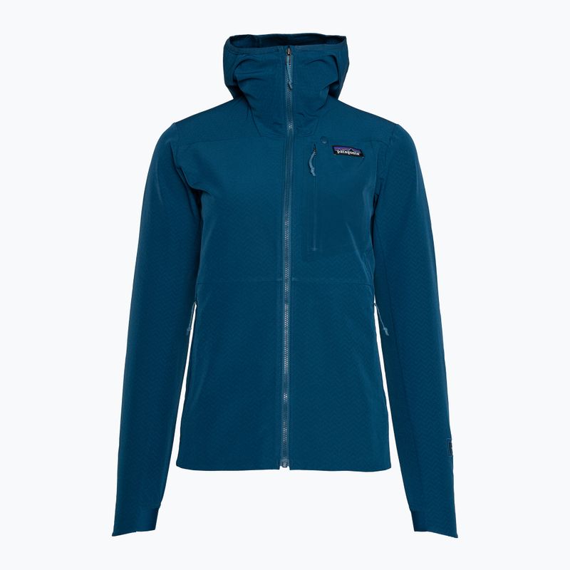 Kurtka softshell damska Patagonia R1 CrossStrata Hoody lagom blue 10