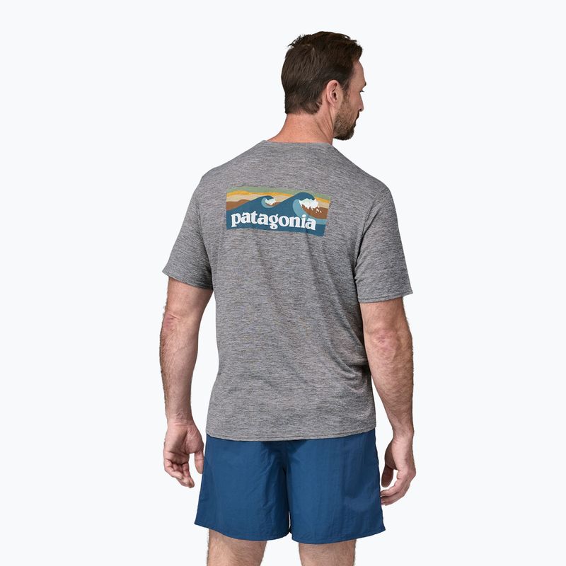 Koszulka męska Patagonia Cap Cool Daily Graphic Shirt Waters boardshort logo abalone blue/grey 2