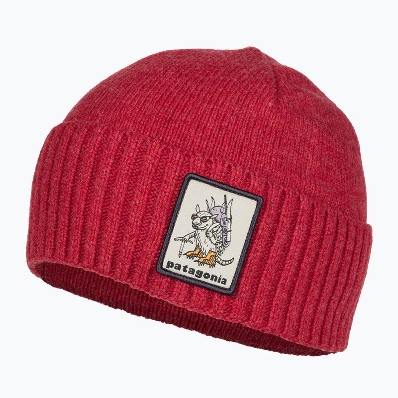 Czapka zimowa Patagonia Brodeo Beanie fun hogs armadillo/touring red 3