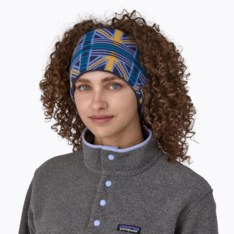 Opaska na głowę damska Patagonia Powder Town snow beam/pale periwinkle 2