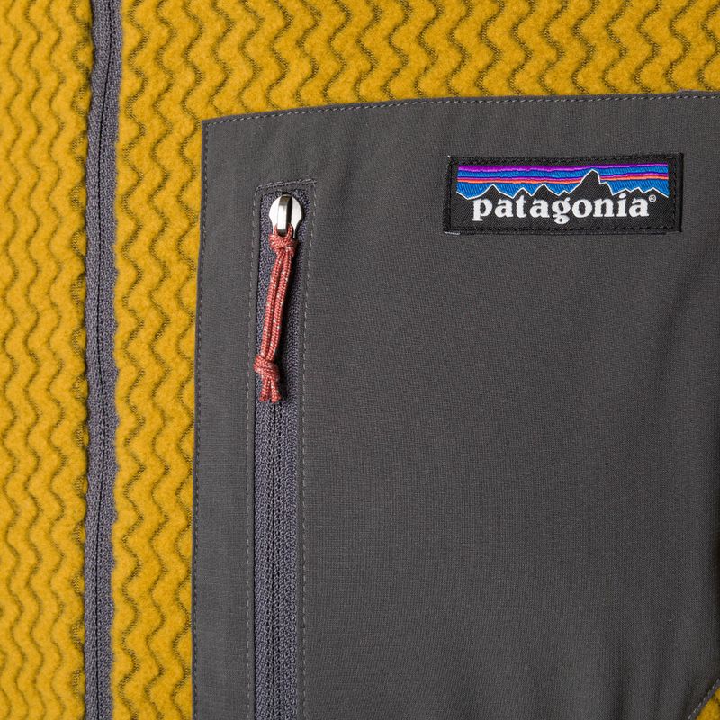 Bluza polarowa męska Patagonia R1 Air Zip Neck cosmic gold 7