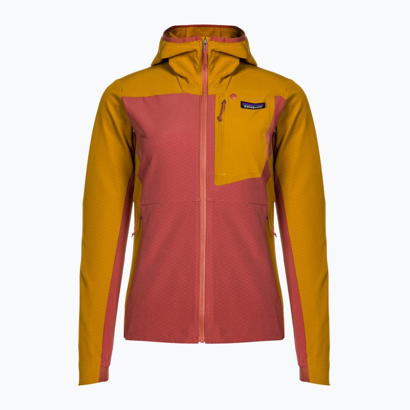 Kurtka softshell damska Patagonia R1 CrossStrata Hoody burl red