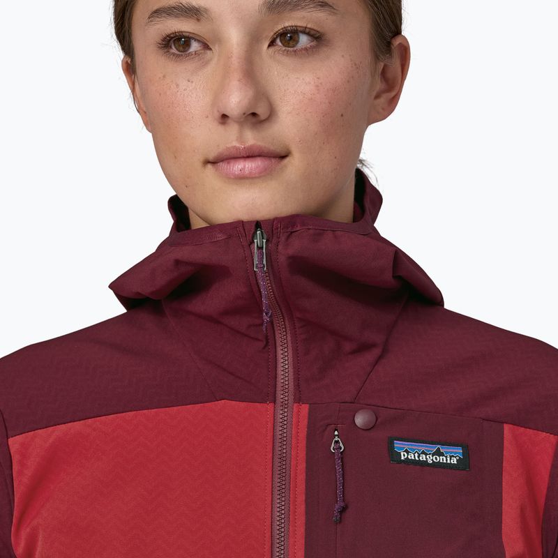 Kurtka softshell damska Patagonia R1 CrossStrata Hoody touring red 4