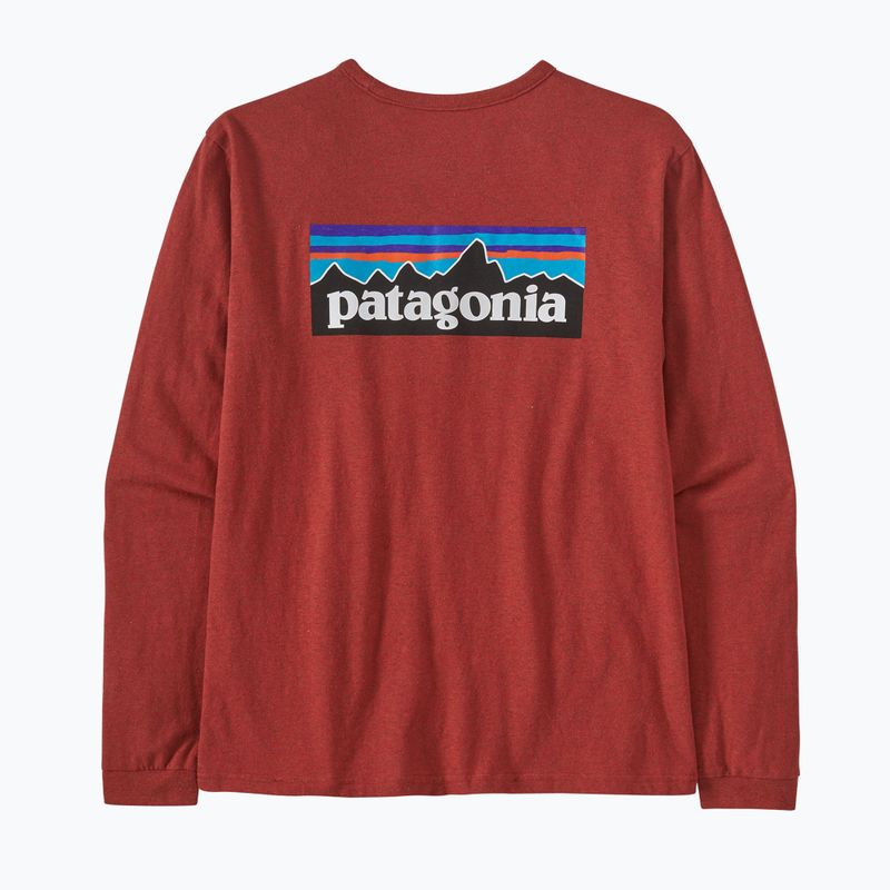 Longsleeve damski Patagonia P-6 Logo Responsibili-Tee burl red 6
