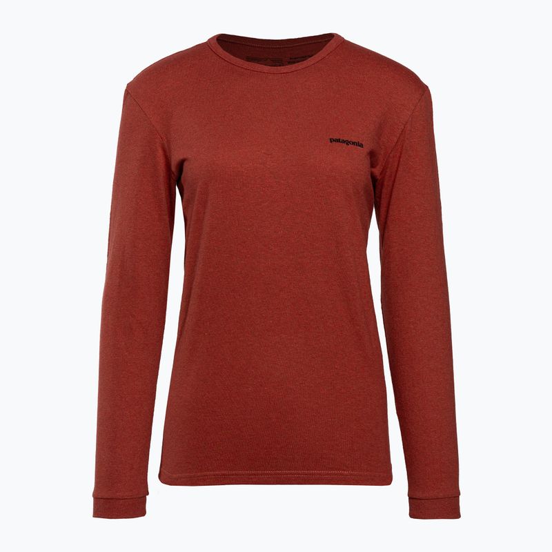 Longsleeve damski Patagonia P-6 Logo Responsibili-Tee burl red
