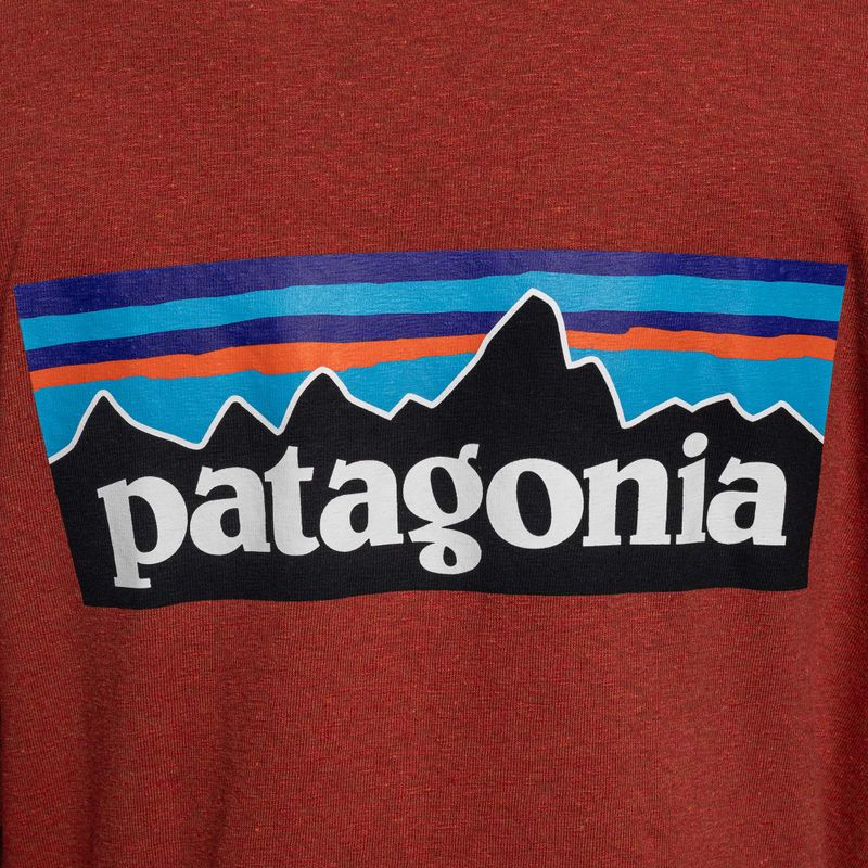 Longsleeve damski Patagonia P-6 Logo Responsibili-Tee burl red 4