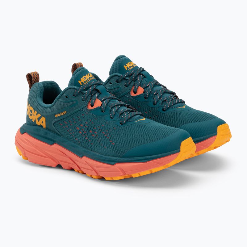 Buty do biegania damskie HOKA Challenger ATR 6 GTX blue/coral camellia 4