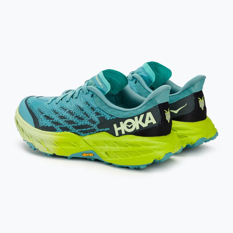 Buty do biegania damskie HOKA Speedgoat 5 coastal shade/green glow 3