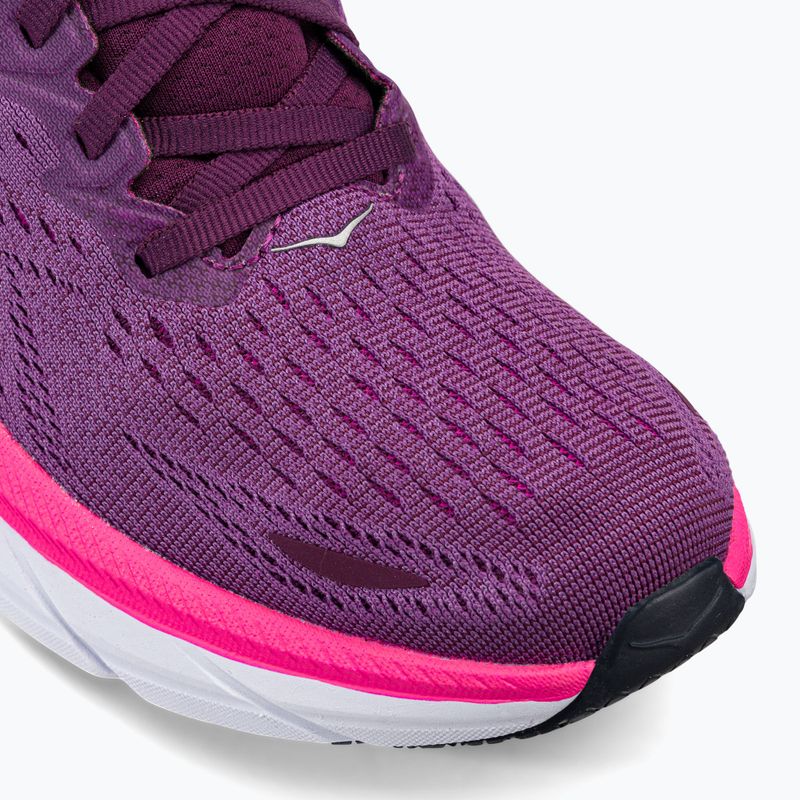 Buty do biegania damskie HOKA Clifton 8 grape wine/beautyberry 7