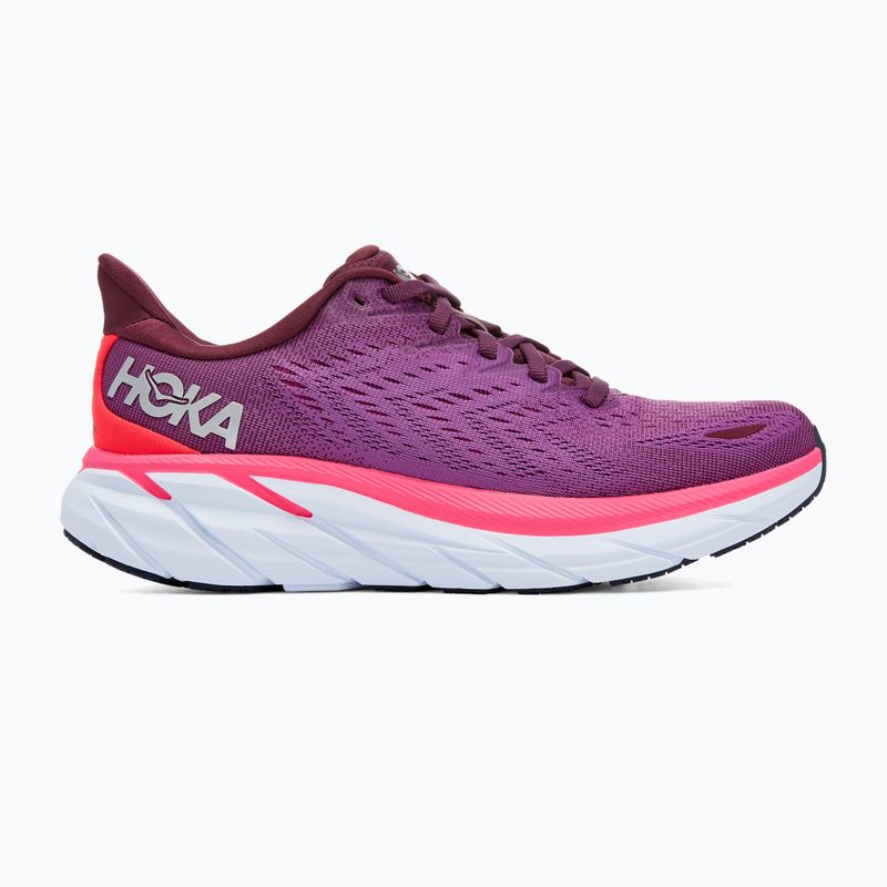 Buty do biegania damskie HOKA Clifton 8 grape wine/beautyberry 10