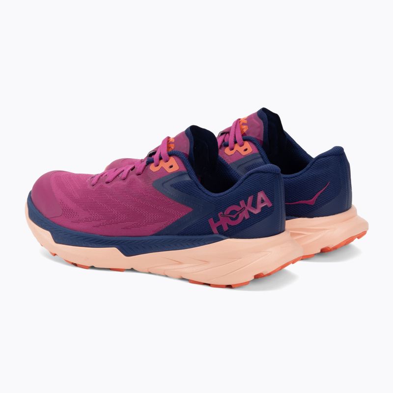 Buty do biegania damskie HOKA Zinal festival fuchsia/bellwether blue 3