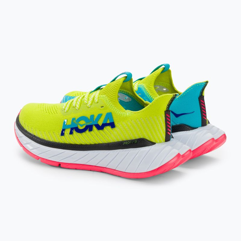 Buty do biegania damskie HOKA Carbon X 3 evening primrose/scuba blue 3