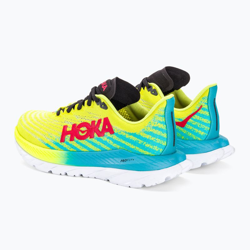 Buty do biegania damskie HOKA Mach 5 evening primrose/scuba blue 3