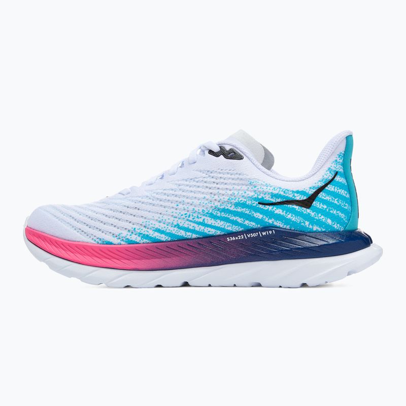 Buty do biegania damskie HOKA Mach 5 white/scuba blue 9