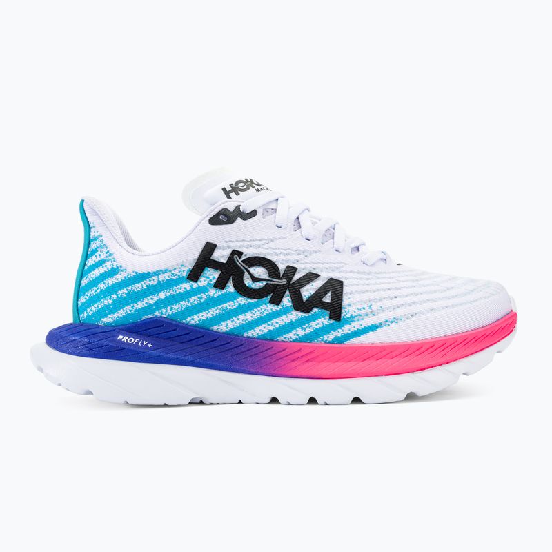 Buty do biegania damskie HOKA Mach 5 white/scuba blue 3