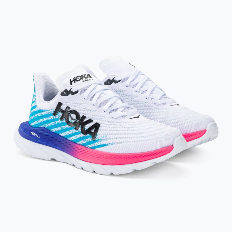 Buty do biegania damskie HOKA Mach 5 white/scuba blue 5