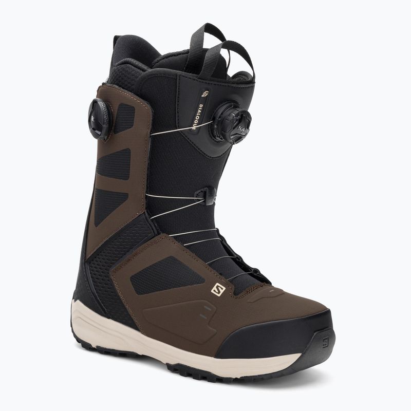 Buty snowboardowe męskie Salomon Dialoge Dual Boa brown/black/sage