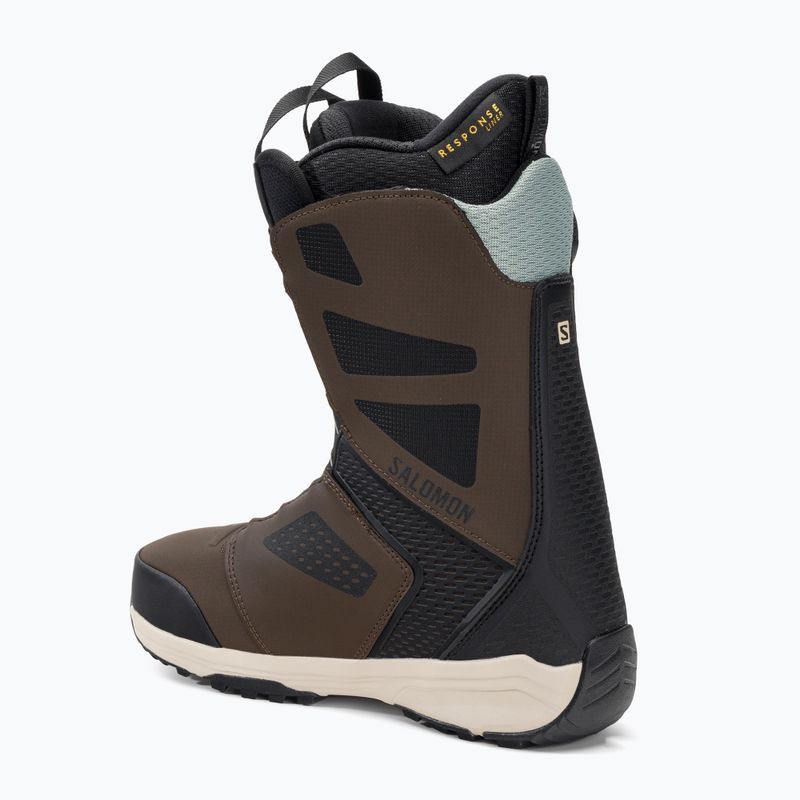 Buty snowboardowe męskie Salomon Dialoge Dual Boa brown/black/sage 2