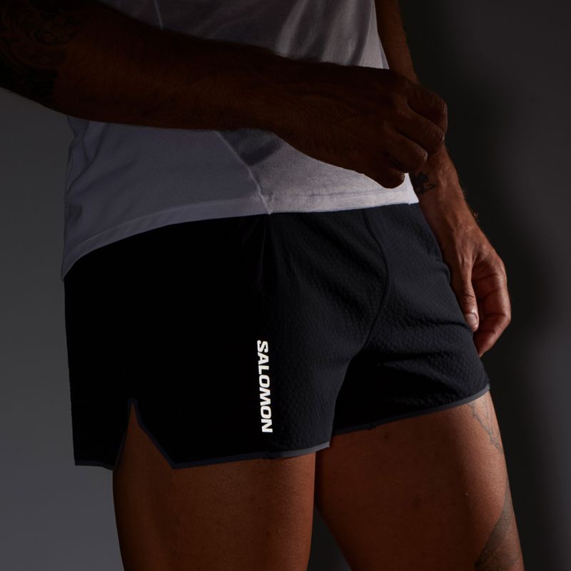 Spodenki do biegania męskie Salomon Sense Aero 3" deep black 6