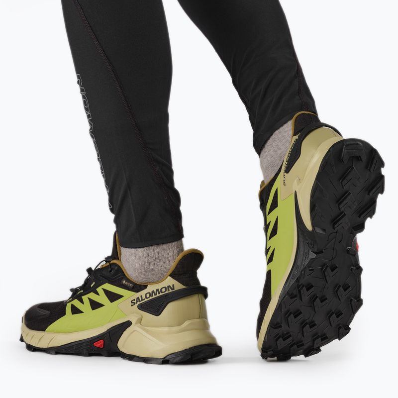 Buty do biegania męskie Salomon Supercross 4 GTX black/leek green/acid lime 4