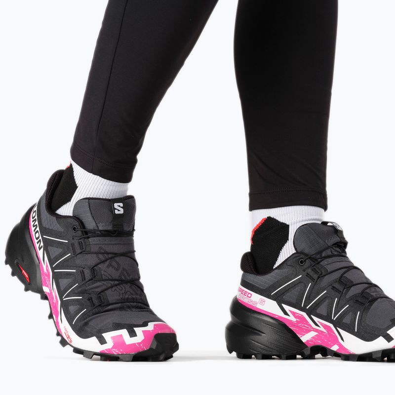 Buty do biegania damskie Salomon Speedcross 6 ebony/white/very berry 3