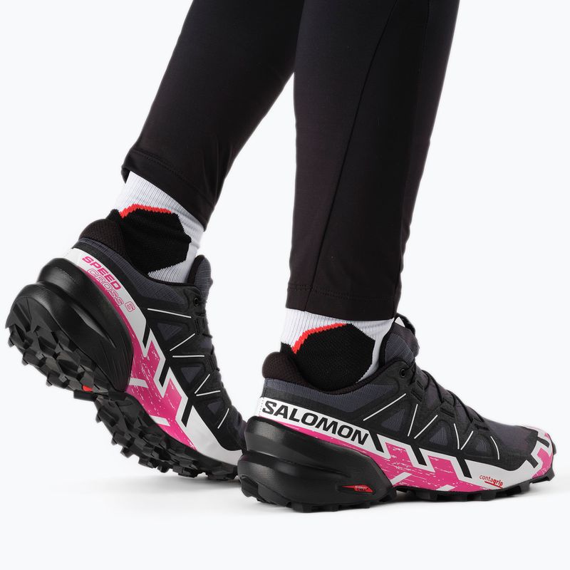 Buty do biegania damskie Salomon Speedcross 6 ebony/white/very berry 4