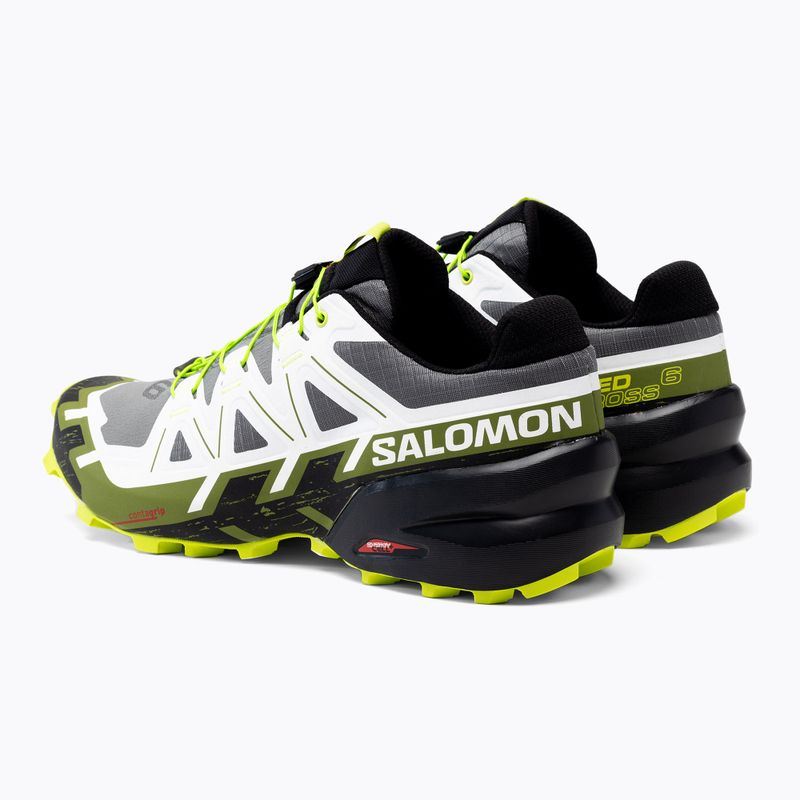 Buty do biegania męskie Salomon Speedcross 6 black/white/acid lime 3