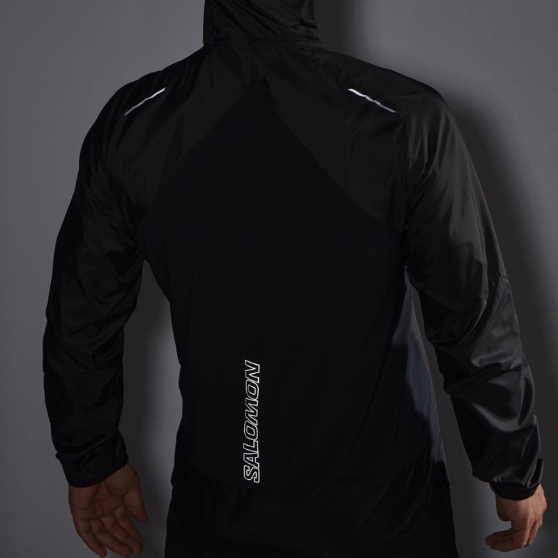 Kurtka do biegania męska Salomon Cross Wind deep black 3