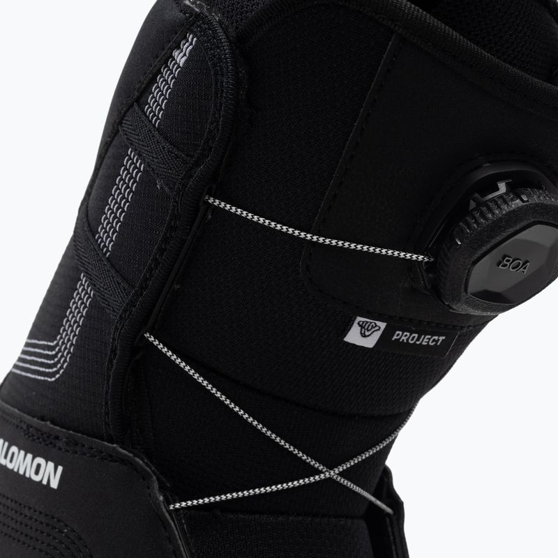 Buty snowboardowe dziecięce Salomon Project Boa Jr black/black/white 7