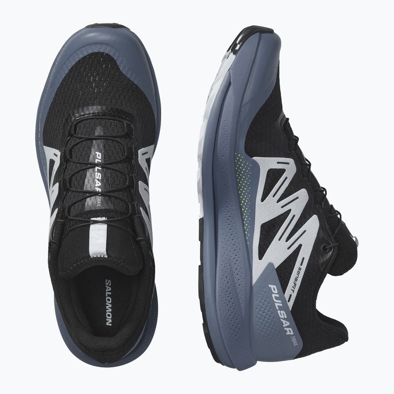 Buty do biegania męskie Salomon Pulsar Trail black/china blue/arctic ice 15