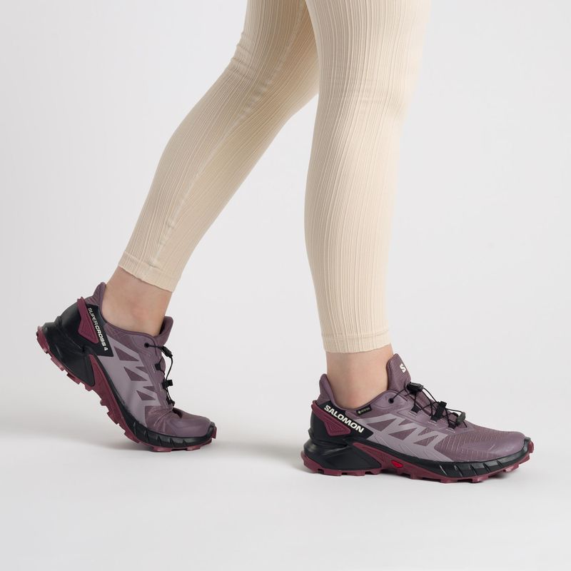 Buty do biegania damskie Salomon Supercross 4 GTX moonscape/black 2