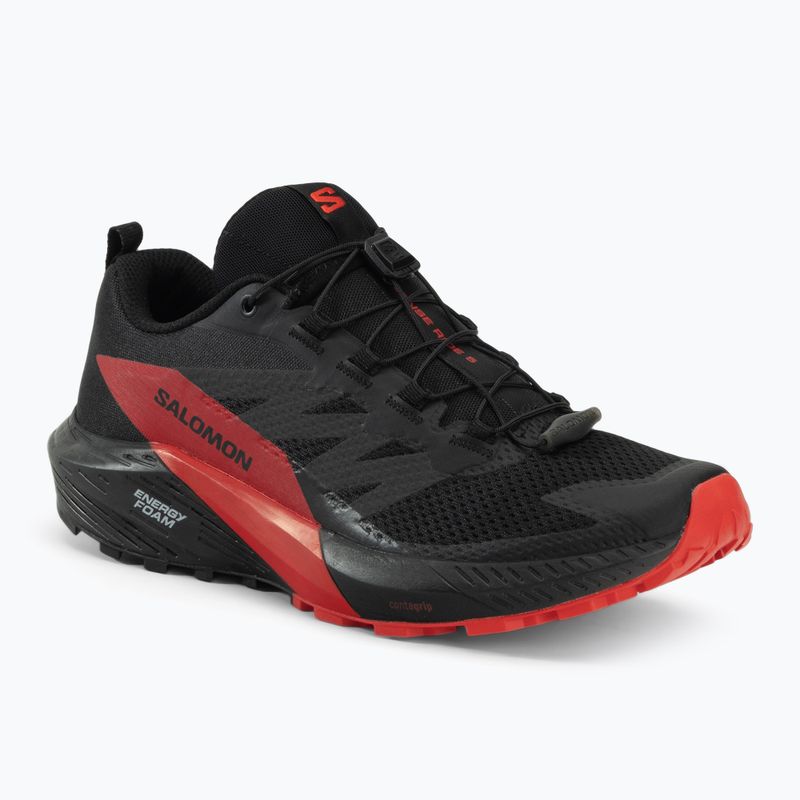 Buty do biegania męskie Salomon Sense Ride 5 black/fiery red/black