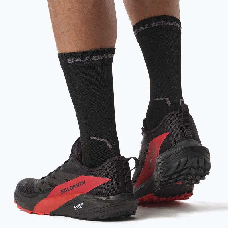 Buty do biegania męskie Salomon Sense Ride 5 black/fiery red/black 13