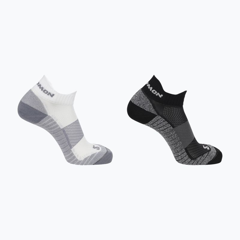 Skarpety do biegania Salomon Aero Ankle 2-Pack 2 pary black/white