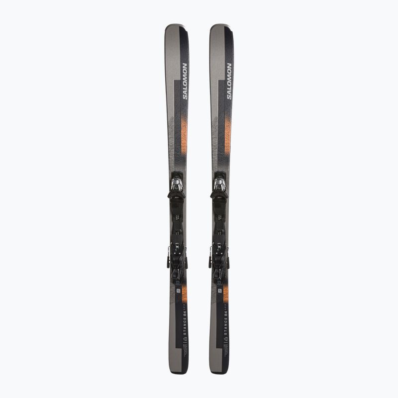 Narty zjazdowe Salomon Stance 84 + wiązania M12 GW black/neon orange/dove