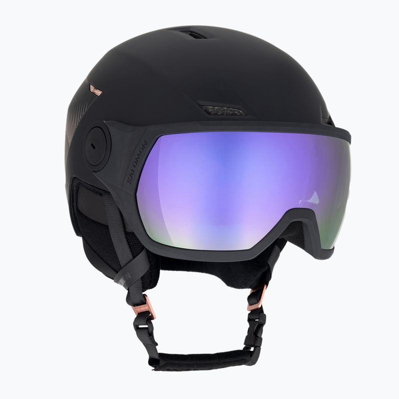Kask narciarski Salomon Icon LT Visor W black/pink/gold