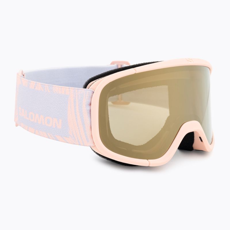 Gogle narciarskie dziecięce Salomon Lumi Flash Jr tropical peach/flash gold