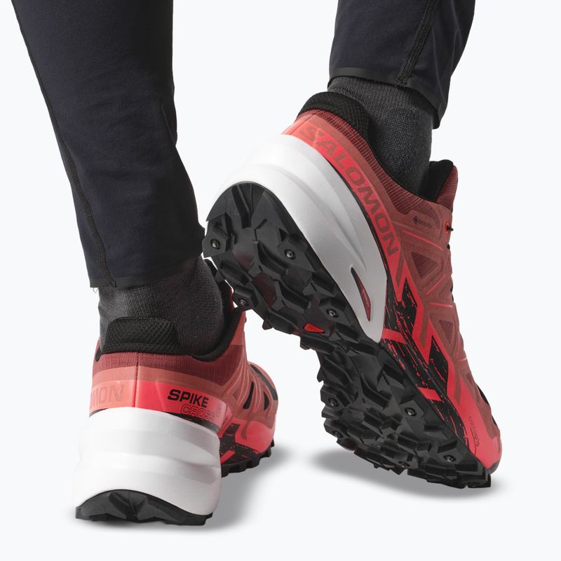 Buty do biegania męskie Salomon Spikecross 6 GTX cow hide/black/neon flame 14