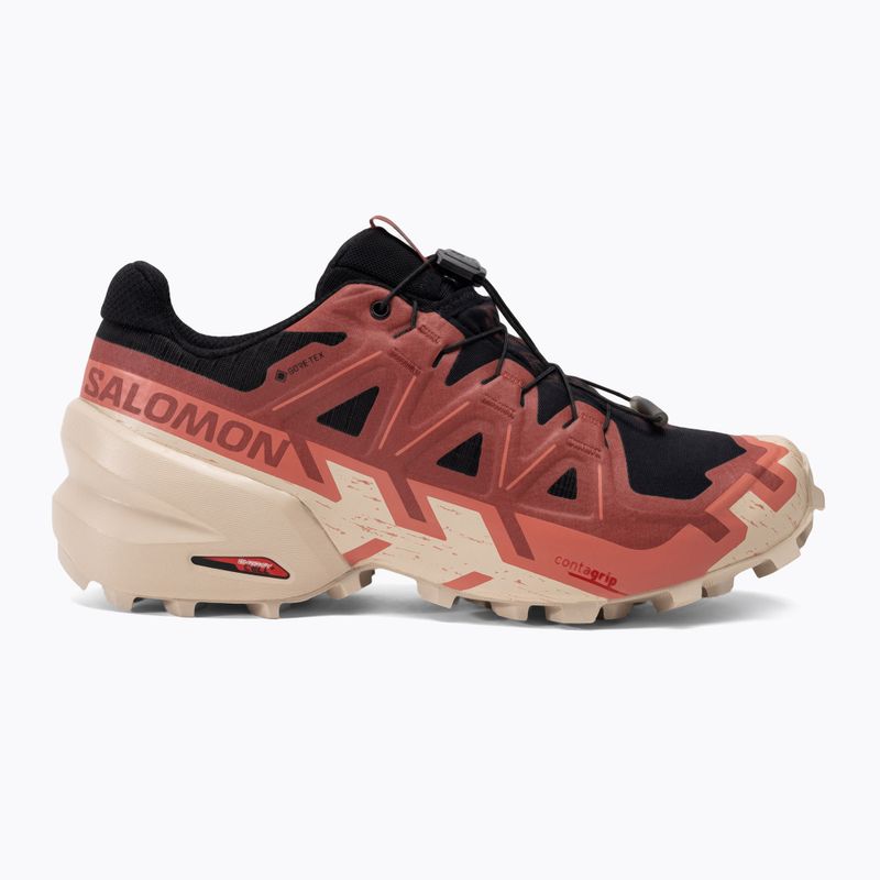 Buty do biegania damskie Salomon Speedcross 6 GTX black/cow hide/faded rose 2