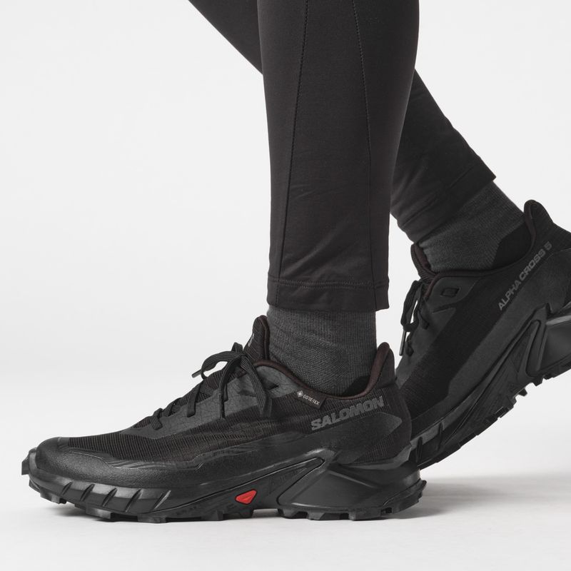 Buty do biegania damskie Salomon Alphacross 5 GTX black/black/ebony 3