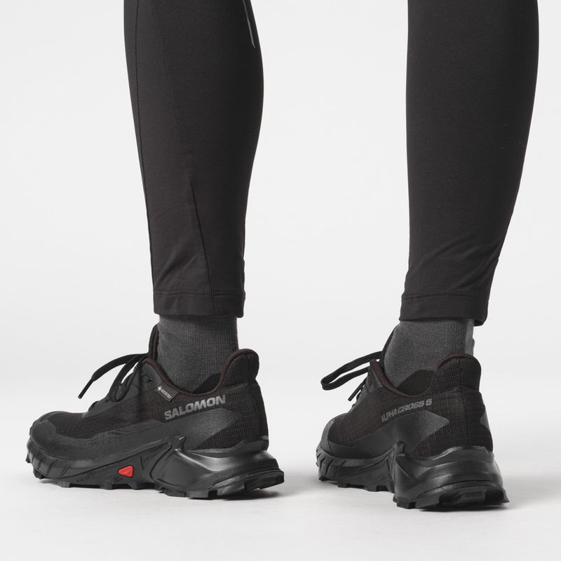 Buty do biegania damskie Salomon Alphacross 5 GTX black/black/ebony 4