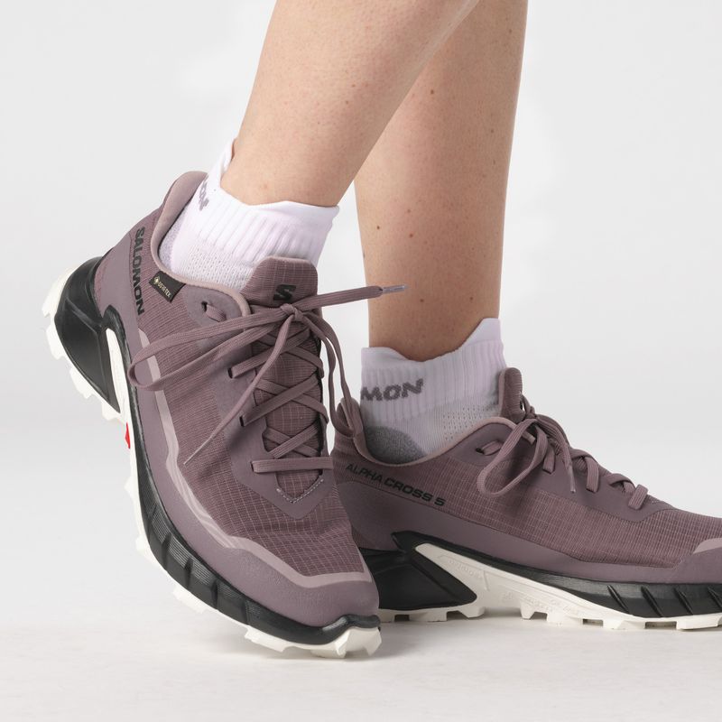 Buty do biegania damskie Salomon Alphacross 5 GTX moonscape/black/white 10