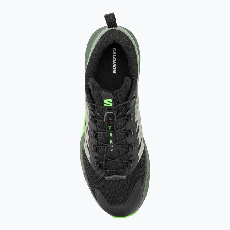 Buty do biegania męskie Salomon Sense Ride 5 black/laurel wreath/green gecko 7