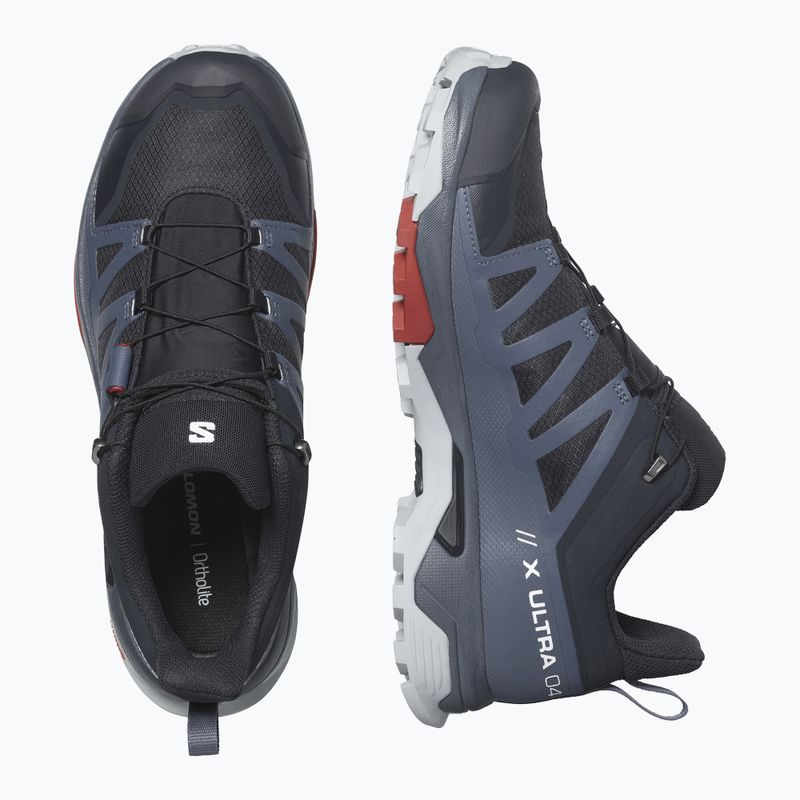 Buty trekkingowe męskie Salomon X Ultra 4 GTX carbon/bering sea/pearl blue 13