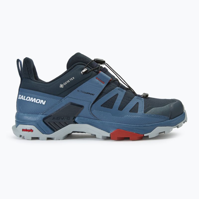 Buty trekkingowe męskie Salomon X Ultra 4 GTX carbon/bering sea/pearl blue 2