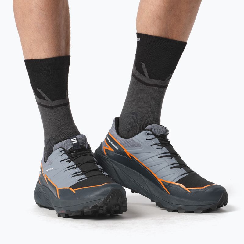 Buty do biegania męskie Salomon Thundercross GTX flint stone/carbon/orange pepper 4